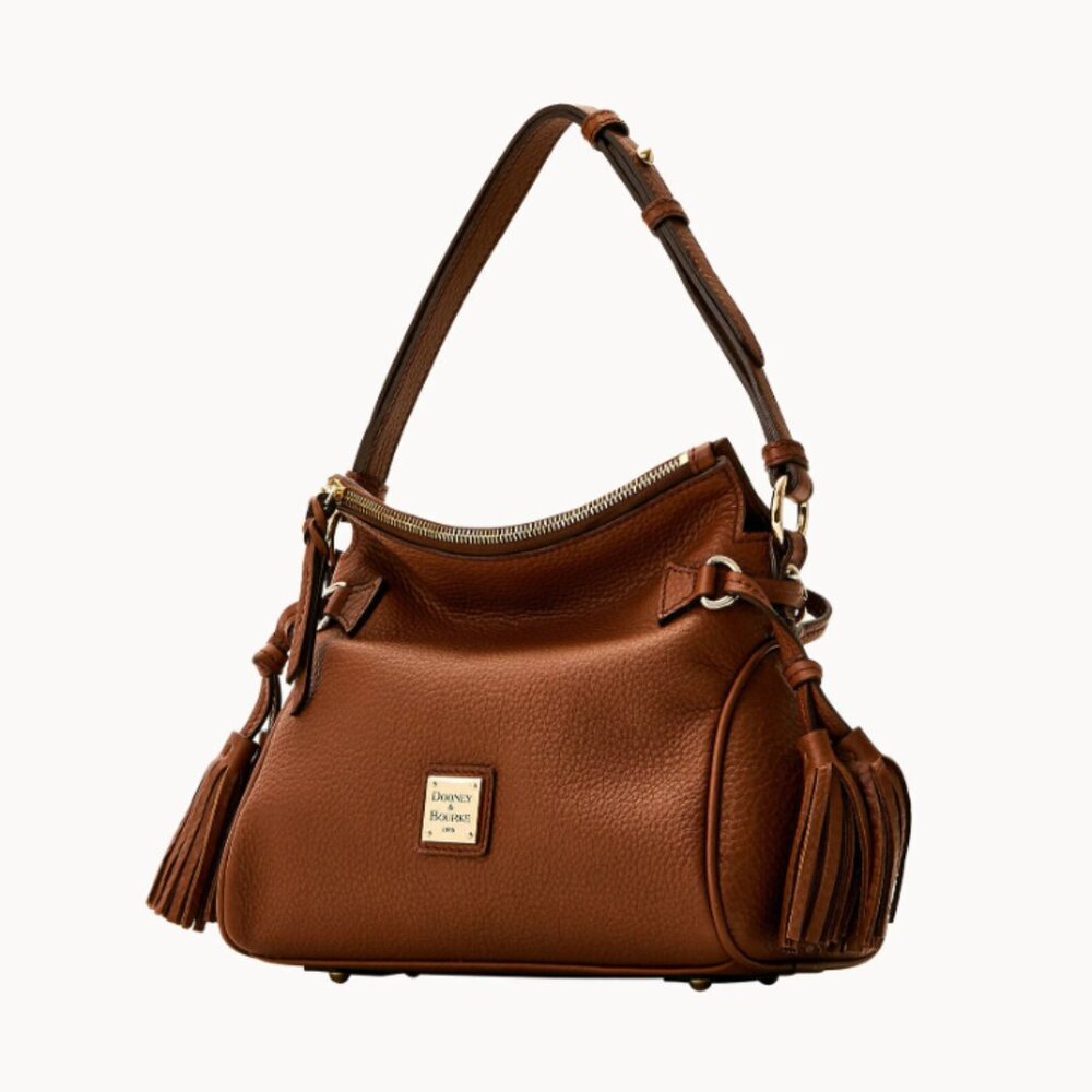 Dooney & Bourke Pebble Grain Tassel Shoulder Bag